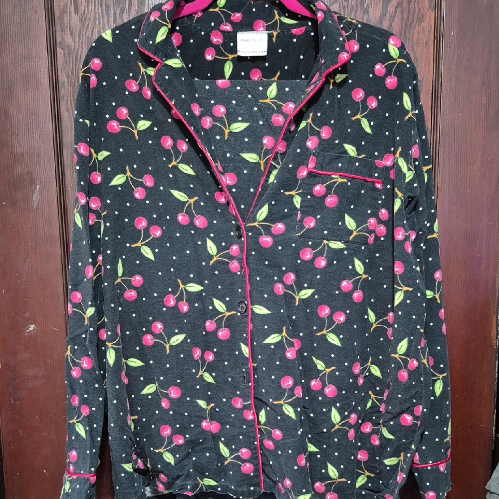 Mary Engelbreit Black Cherry Pajama Top